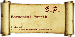 Baracskai Patrik névjegykártya